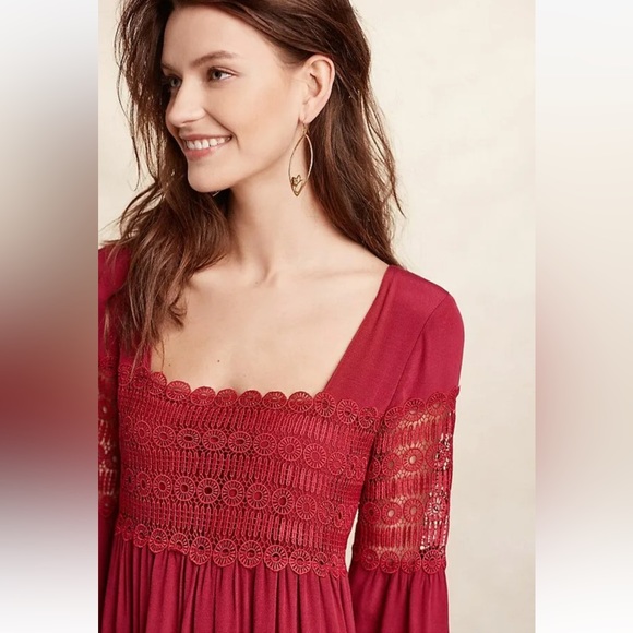 Anthropologie FLOREAT Aveline Lace Dress 4 - Picture 3 of 11